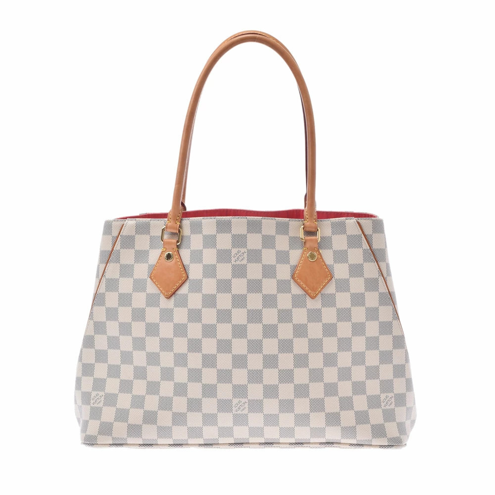 LOUIS VUITTON Damier Azur White Calvi White Canvas Tote Bag